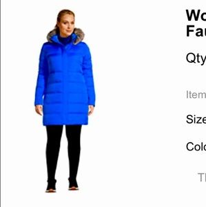 LAND’s END Women's XXL Down Winter Coat with Hood